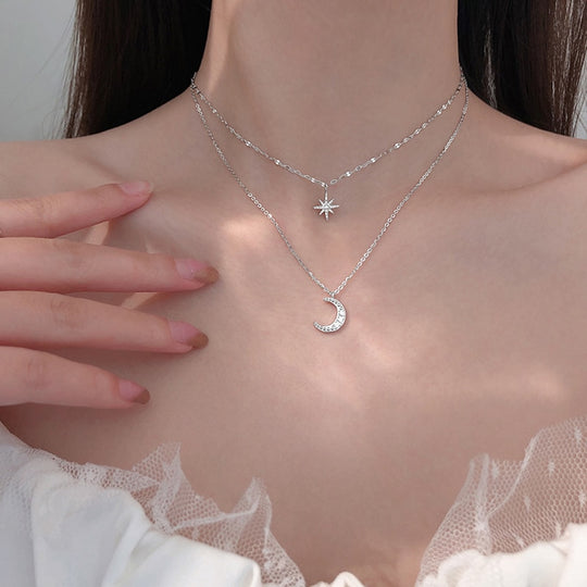 Simple chain necklace deals silver